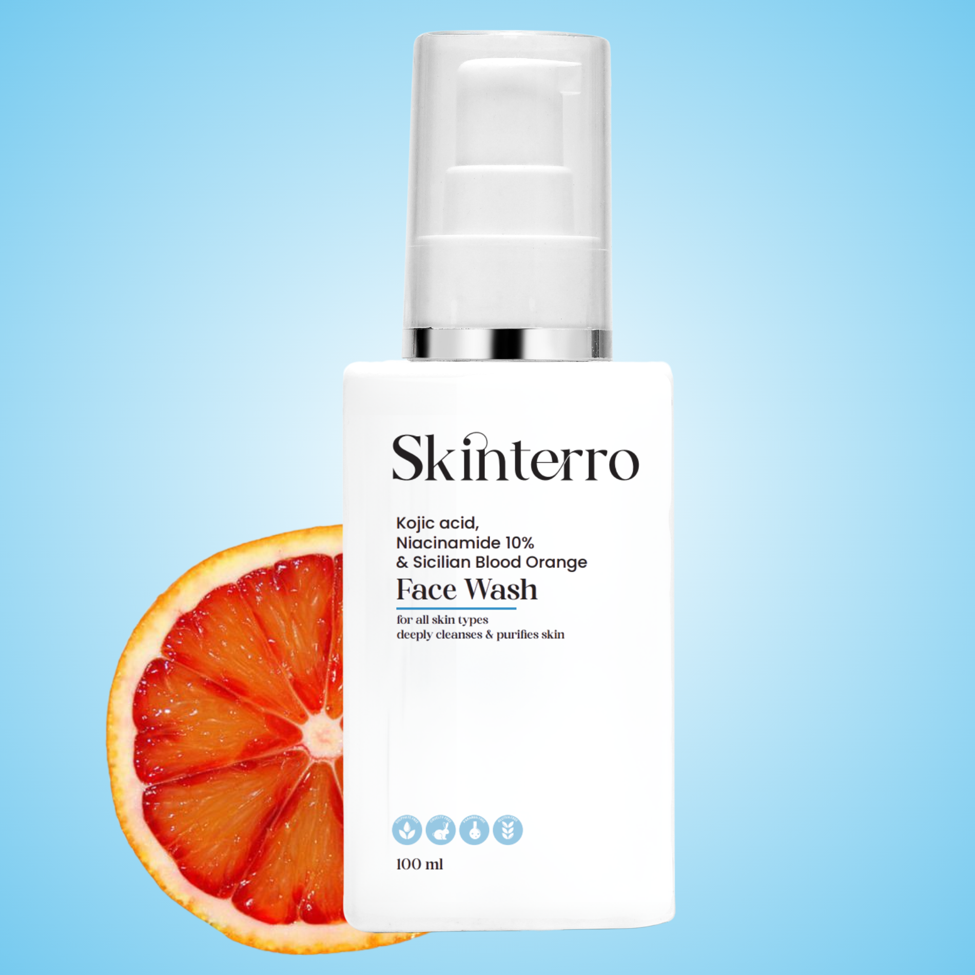 Face Wash with Kojic Acid + Niacinamide 10% + Sicilian Blood Orange