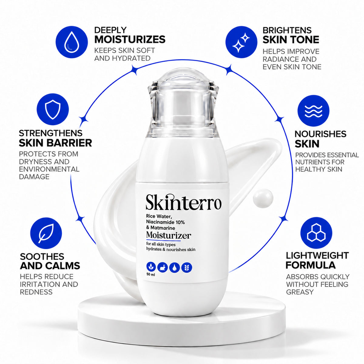 Moisturizer with Vitamin C + E + Niacinamide 10% + Hyaluronic Acid