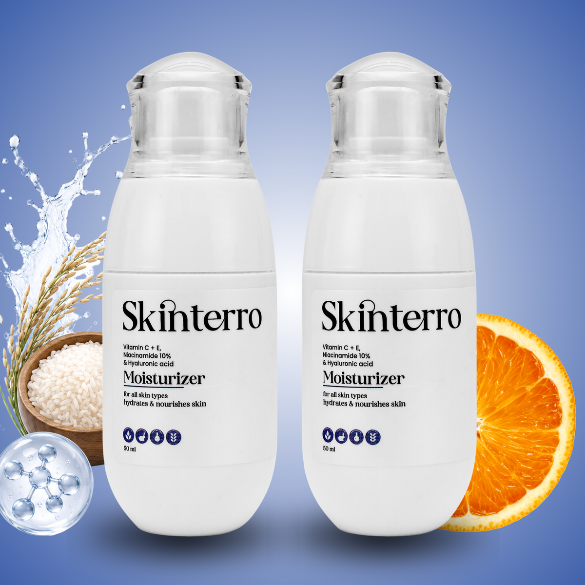 Moisturizer with Vitamin C + E + Niacinamide 10% + Hyaluronic Acid