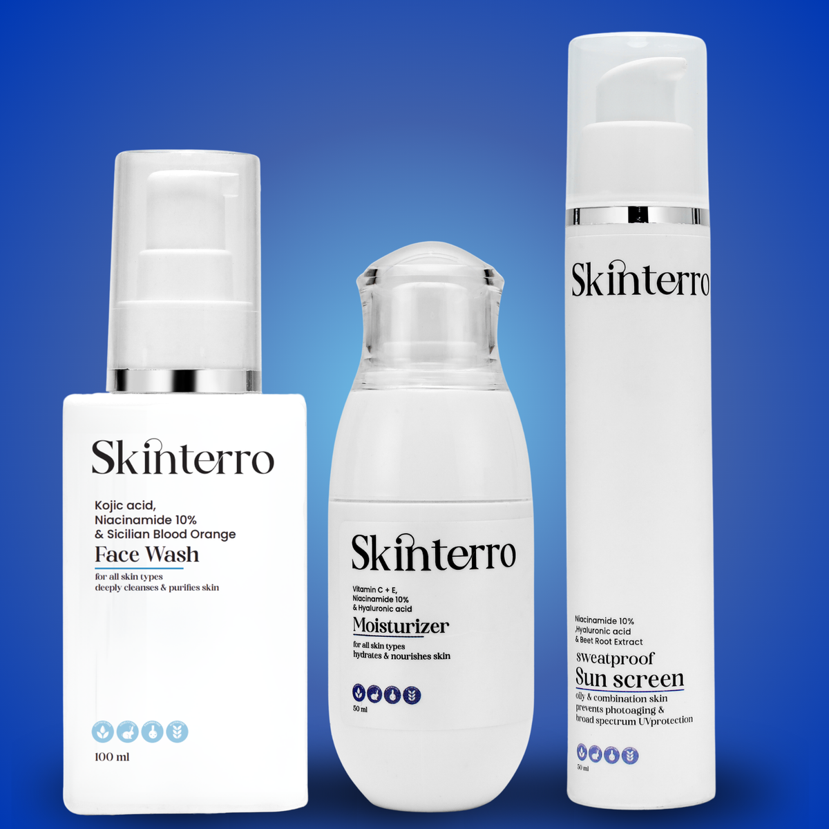 Facewash, Moisturizer & Sunscreen Trio Combo