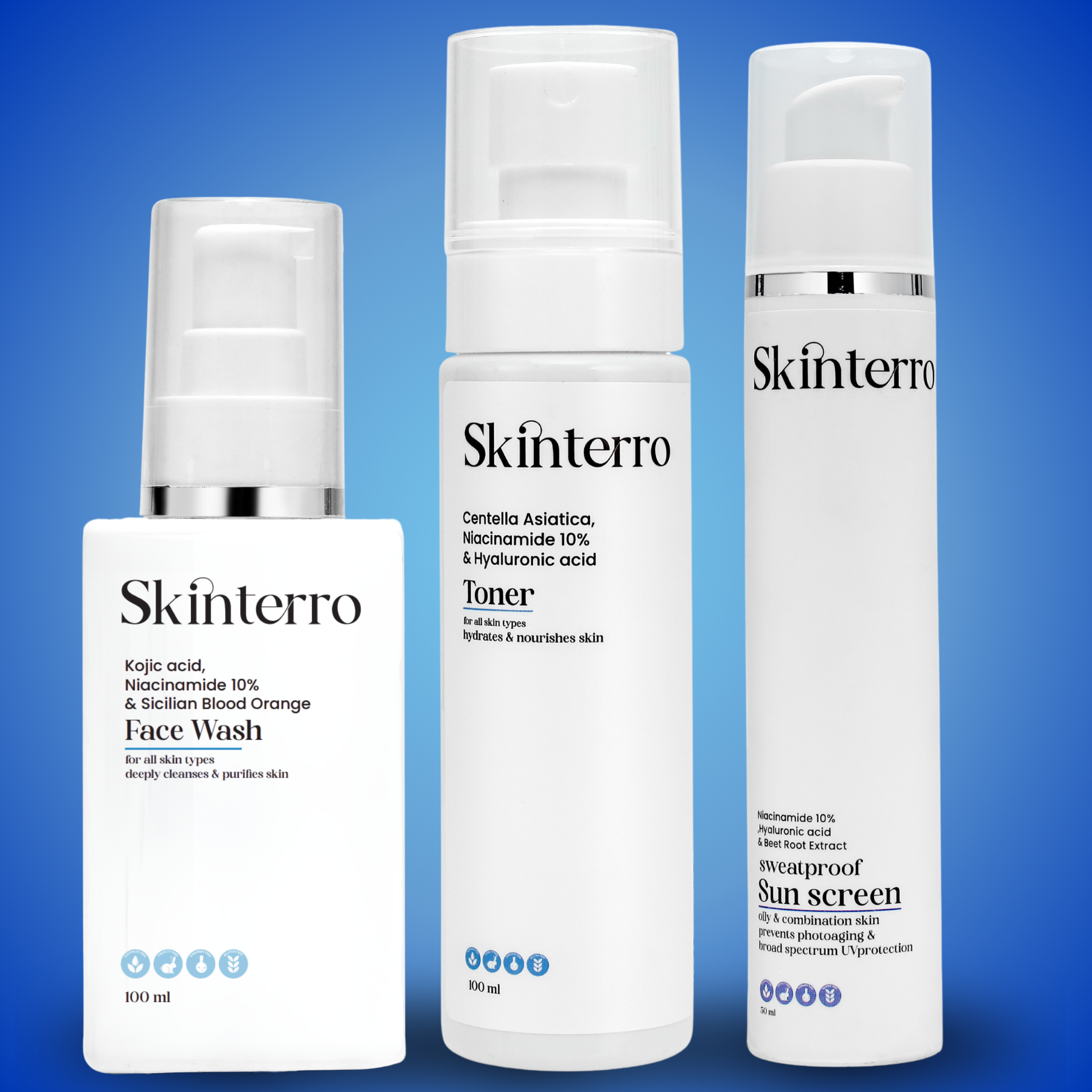 Facewash, Toner & Sunscreen Trio Combo