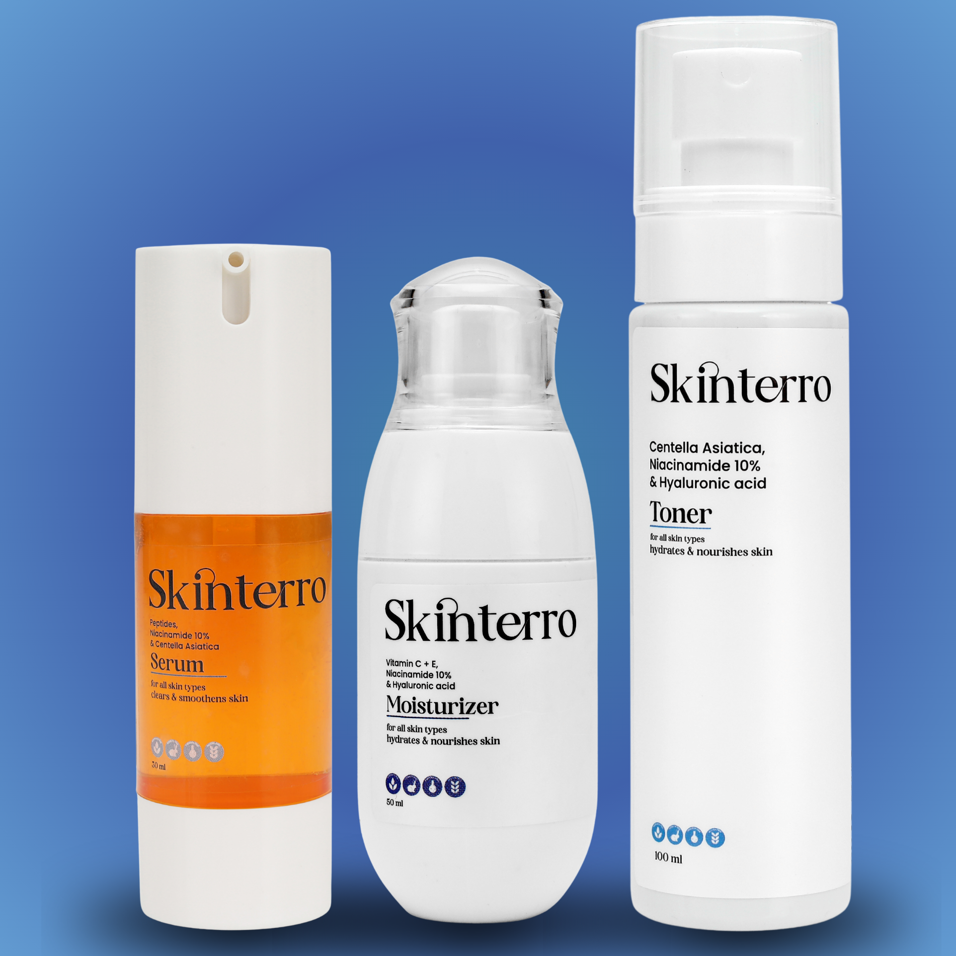 Serum, Moisturizer & Toner Trio Combo