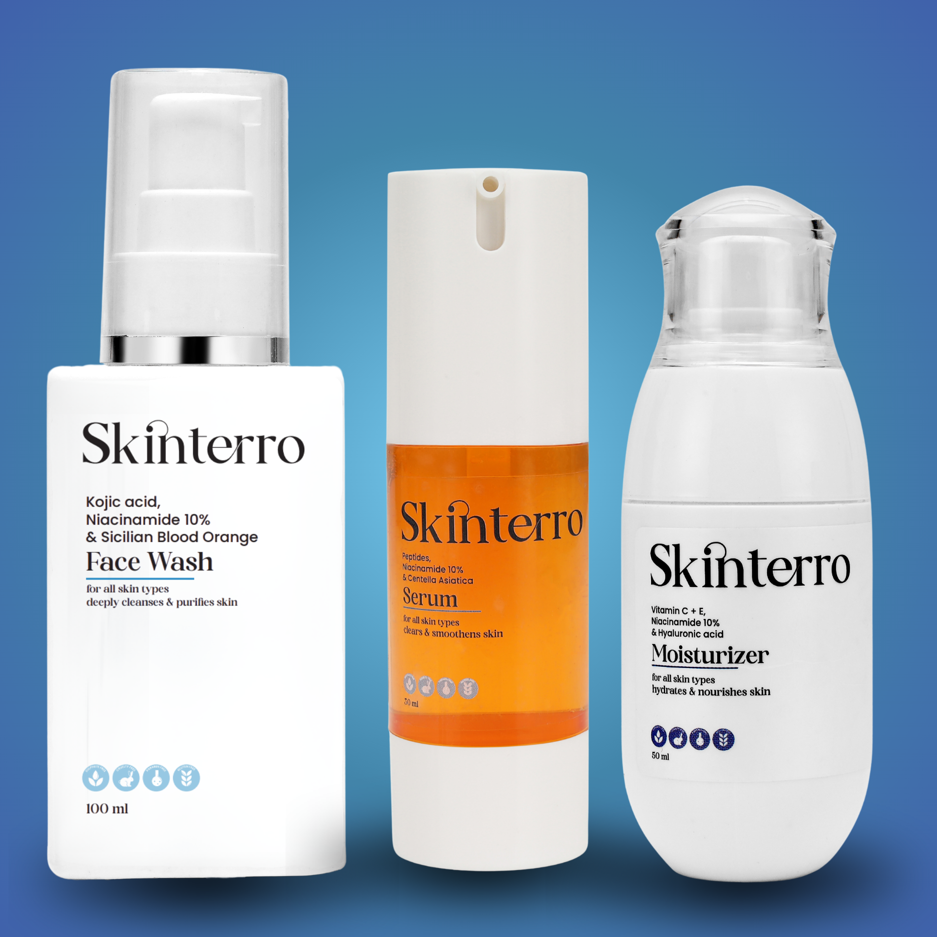 Facewash, Serum & Moisturizer Trio Combo