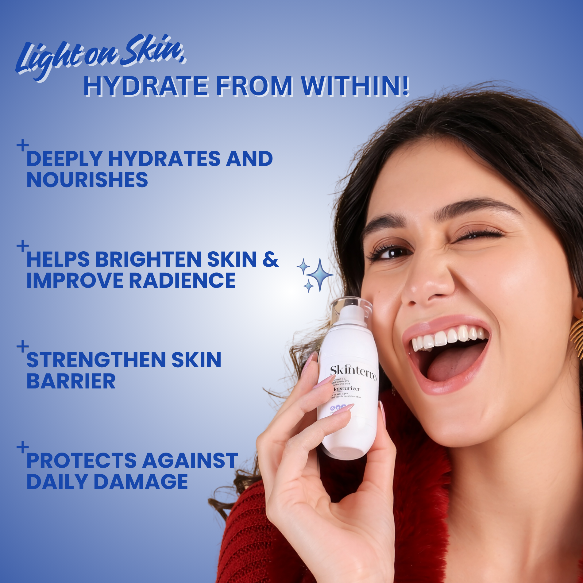 Moisturizer with Vitamin C + E + Niacinamide 10% + Hyaluronic Acid