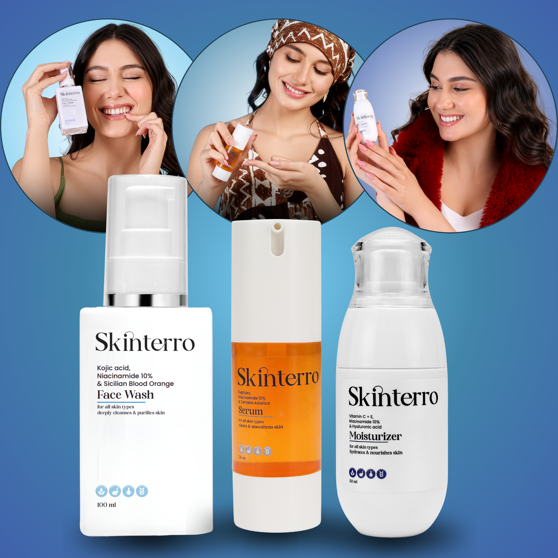 Facewash, Serum & Moisturizer Trio Combo
