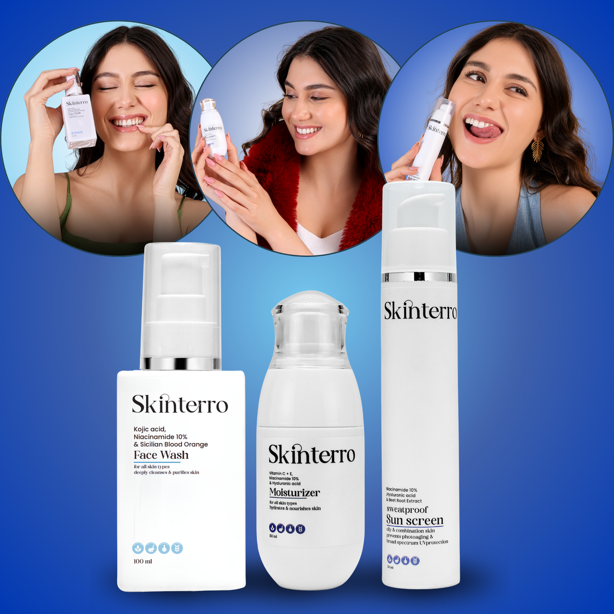 Facewash, Moisturizer & Sunscreen Trio Combo
