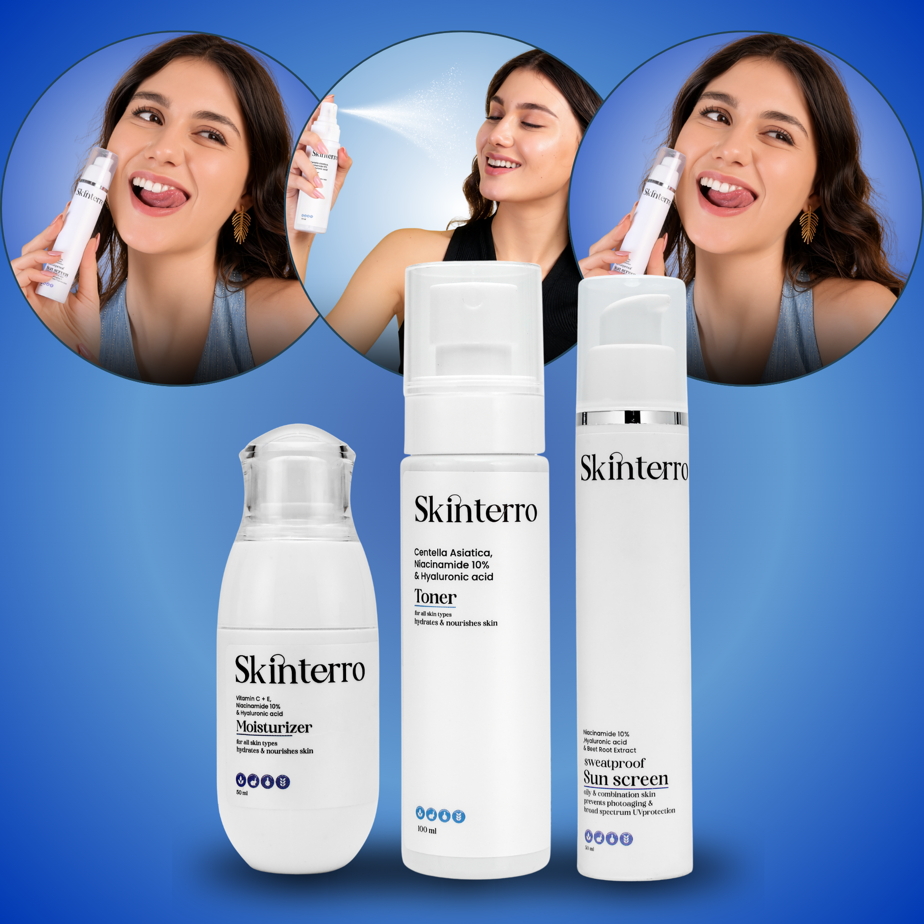 Moisturizer, Toner & Sunscreen Trio Combo
