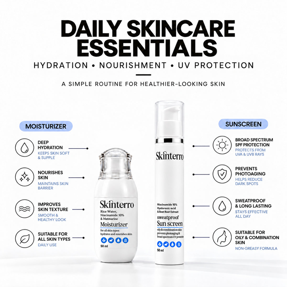 Moisturizer + Sunscreen Duo Combo