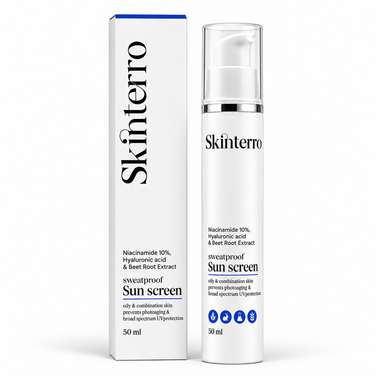 Sunscreen with SPF 50 PA+++ + Niacinamide 10% + Hyaluronic Acid + Beet Root Extract