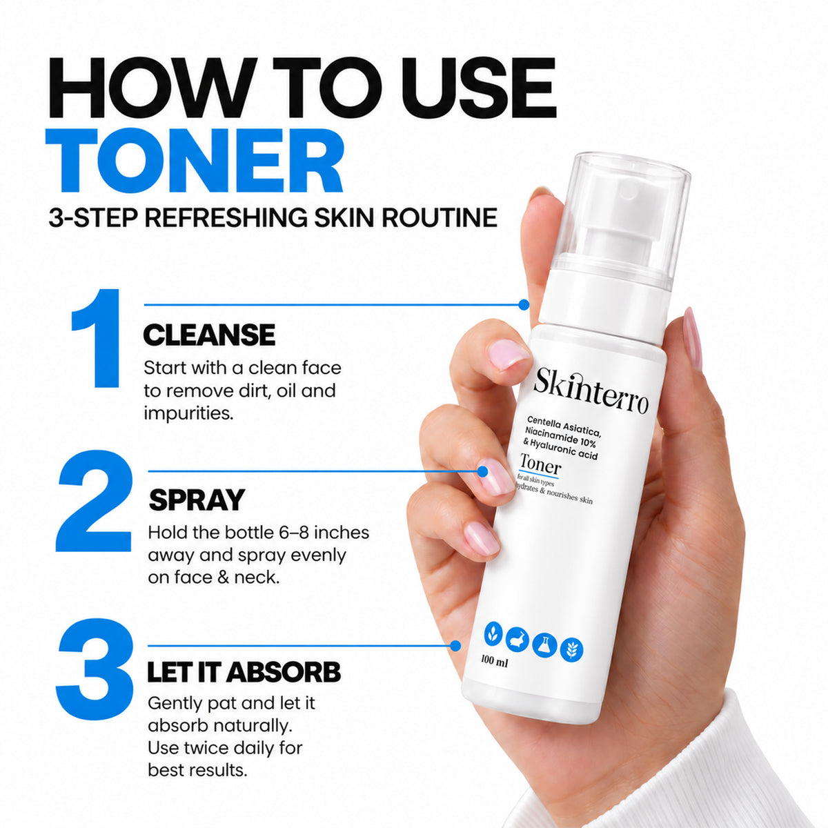 Toner with Centella Asiatica + Niacinamide 10% + Hyaluronic Acid