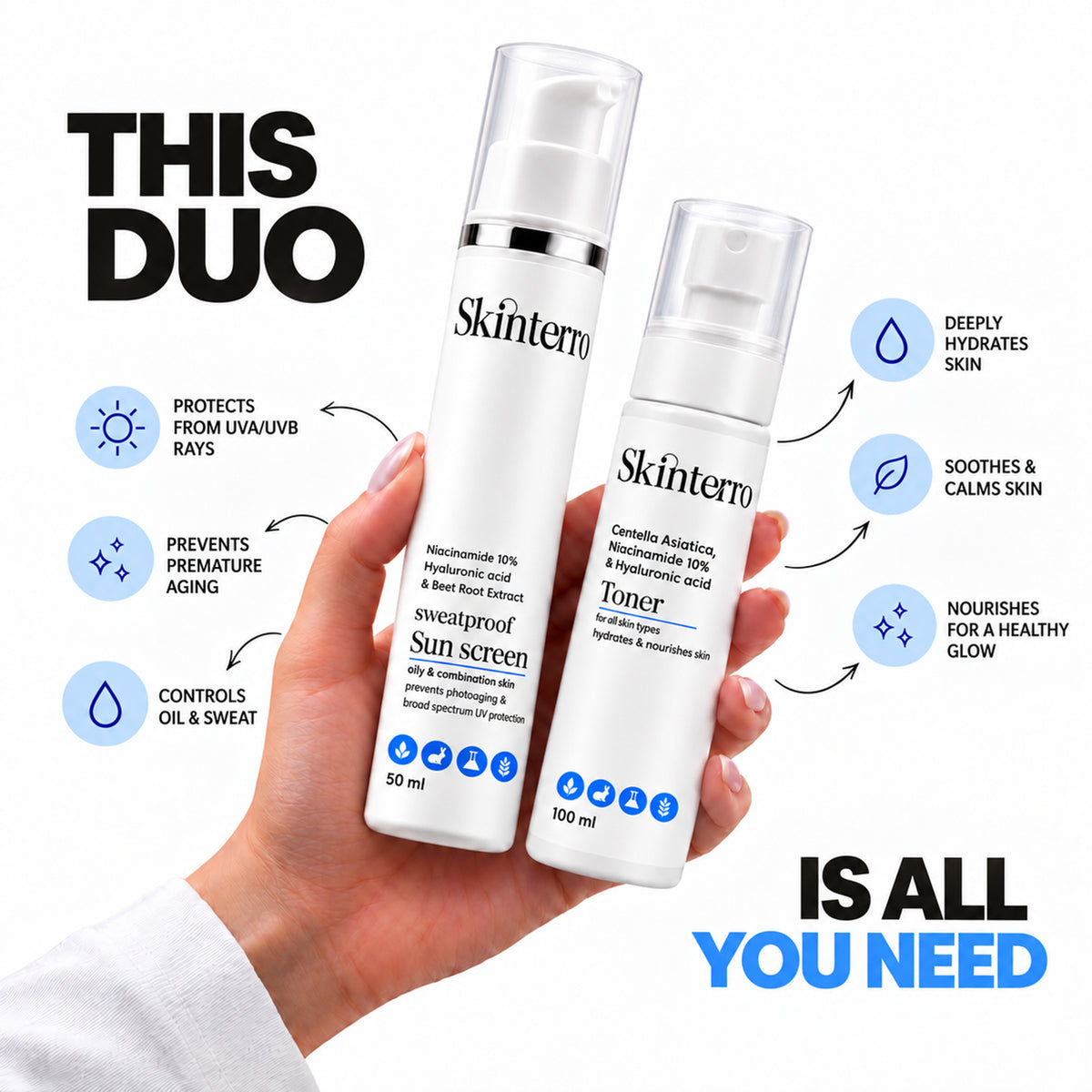 Toner + Sunscreen Duo Combo